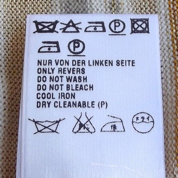 ESCADA Twin Set, 4/6, Jacket/Tank, Golden yellow/Tan Stripes, Magnetic clasps - Picture 14 of 15